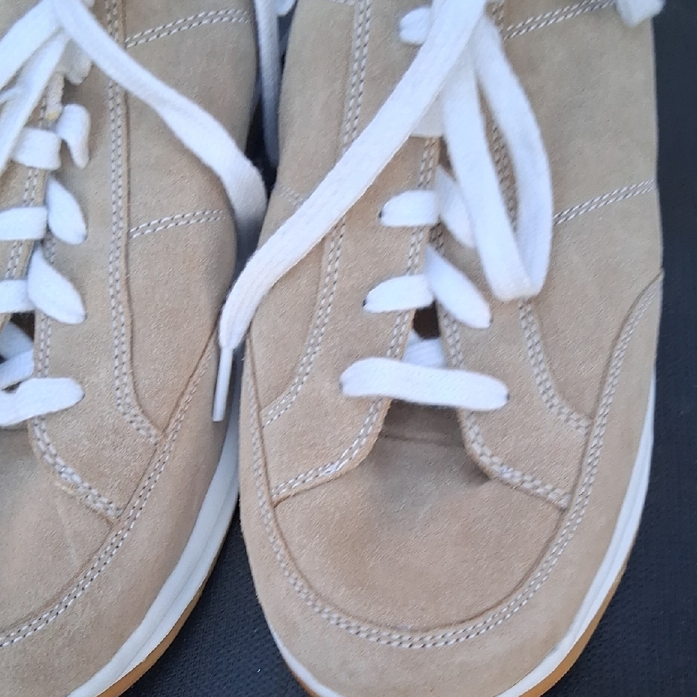 Lands' End Tan Suede Sneakers - Picture 8 of 8